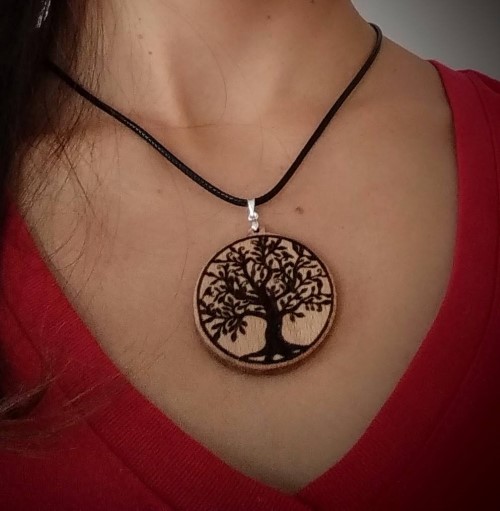 Pendentif en Bois Arbre de vie