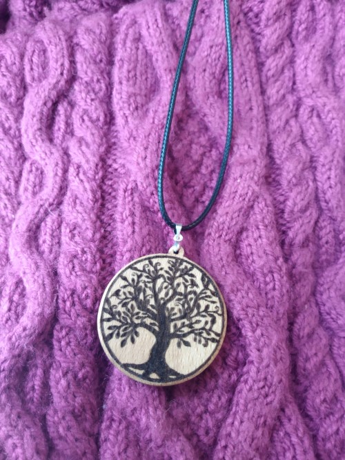 Pendentif en Bois Arbre de vie